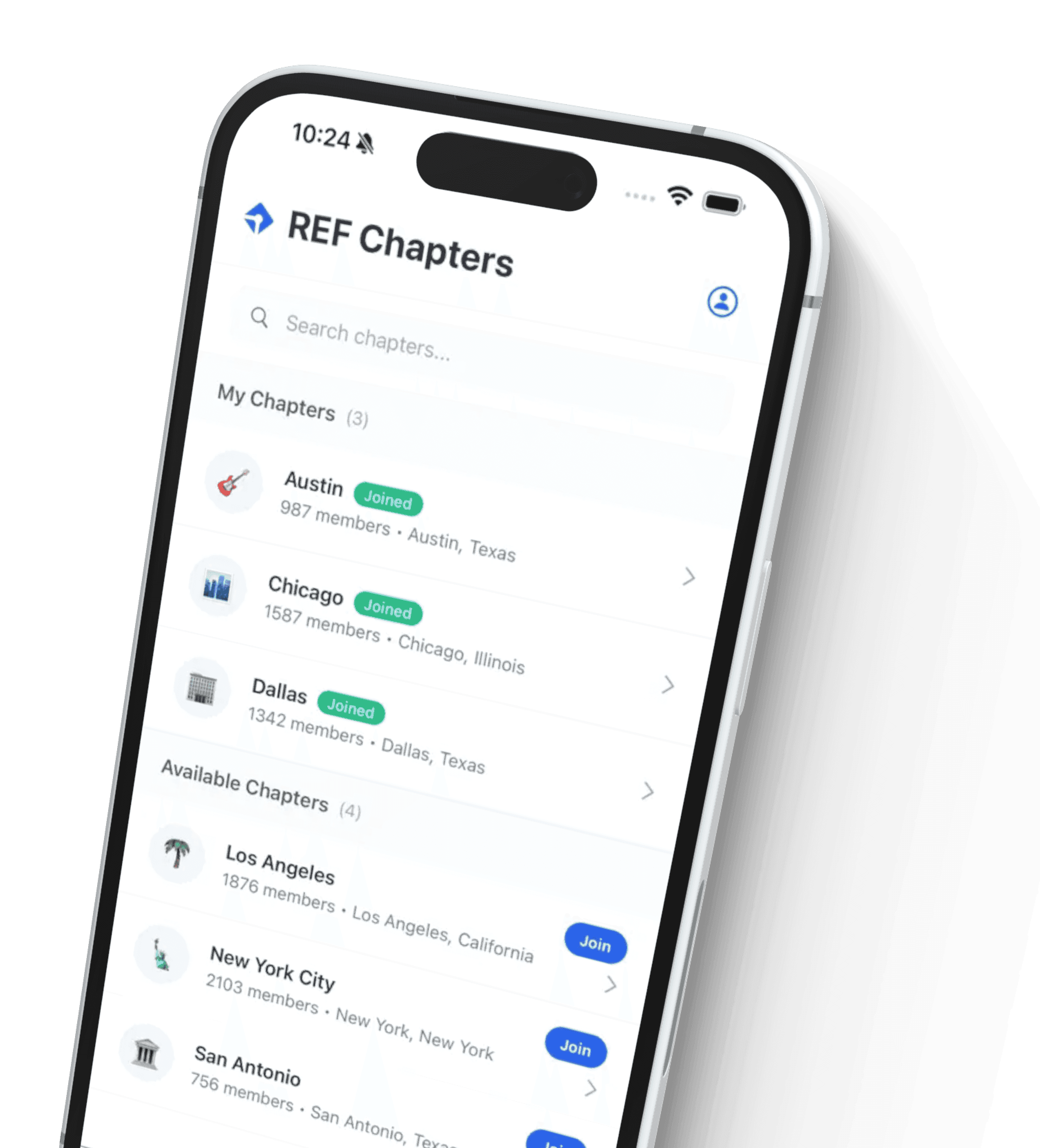 REF mobile app preview