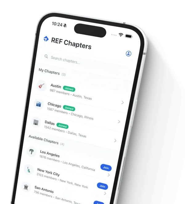 REF mobile app preview